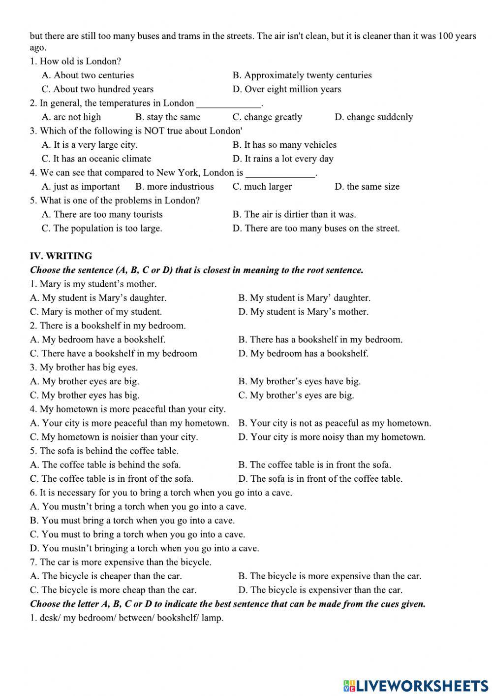 Tiếng anh của Thúy