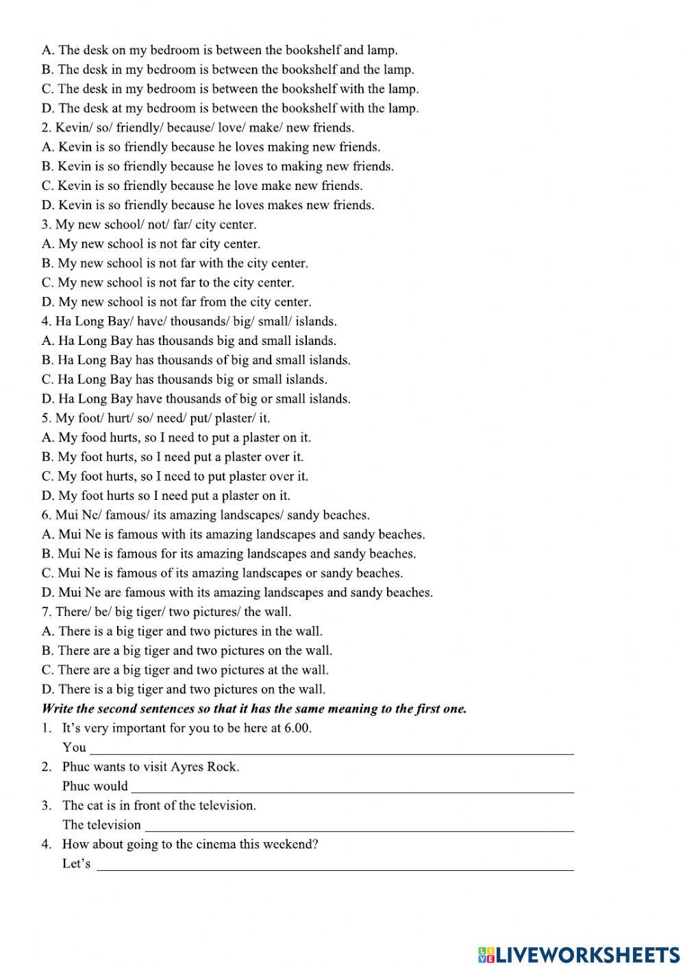 Tiếng anh của Thúy