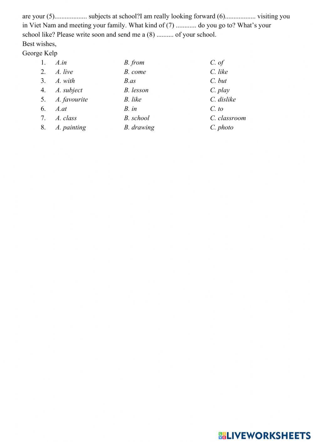 E6 - FT - First term revision - Practice test