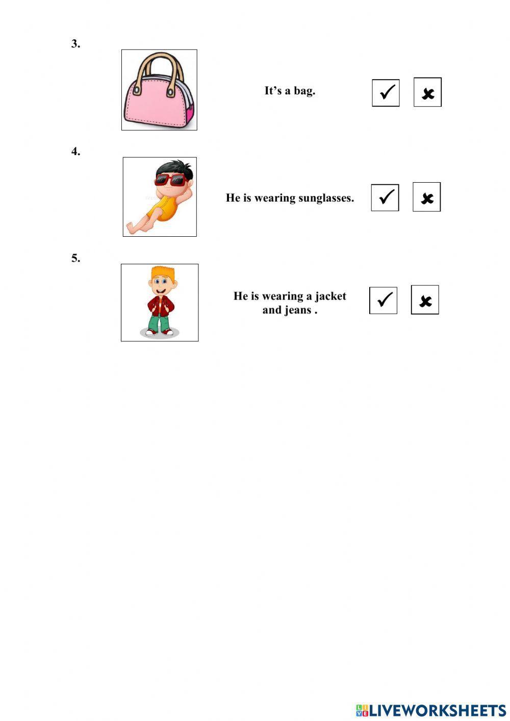 Idict 1-Unit 3: Clothes-Topic test-Reading and writing