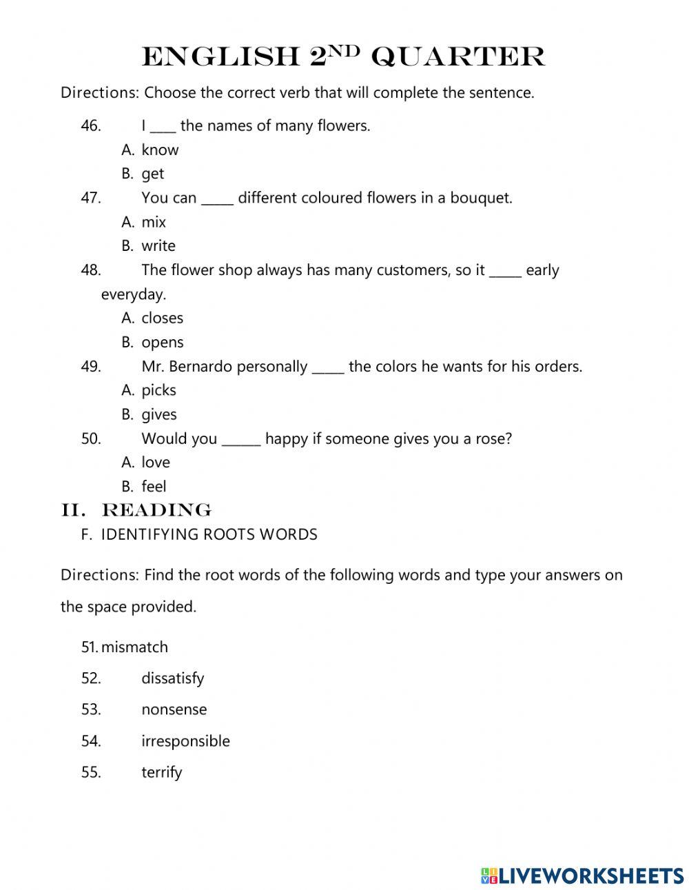 English 2 English 2