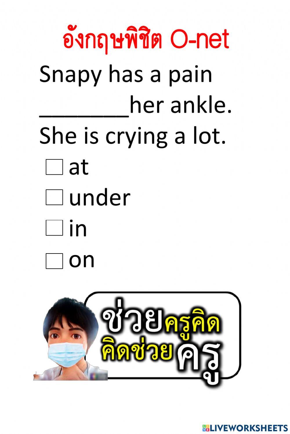 ภาษาอังกฤษพิชิต O-net ป.6 ชุด1