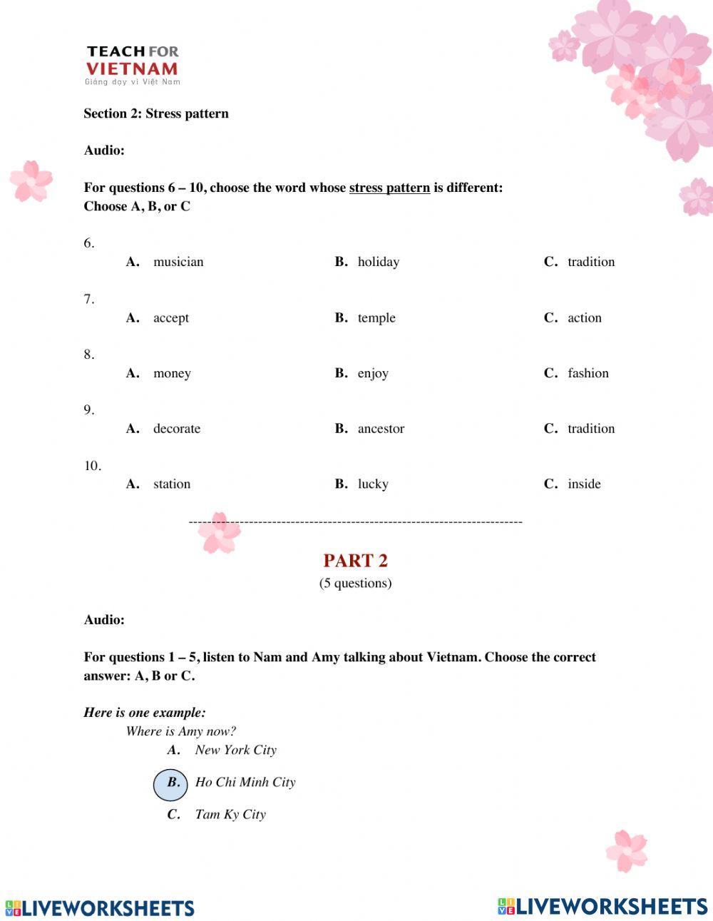 G8 End term listening test