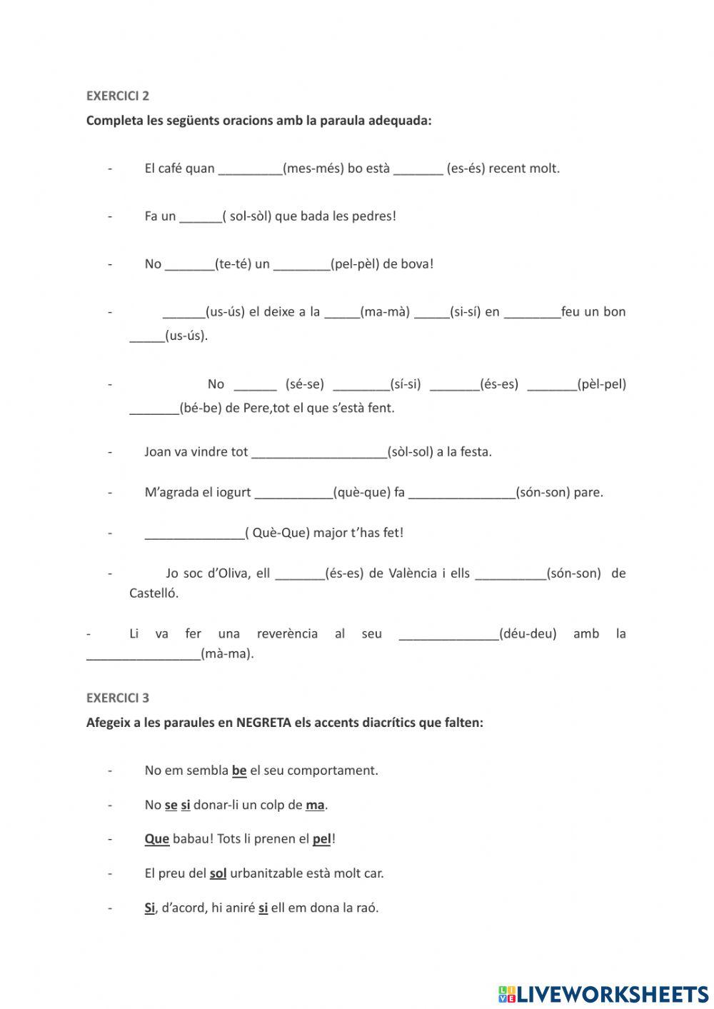 Prova objectiva accentuació