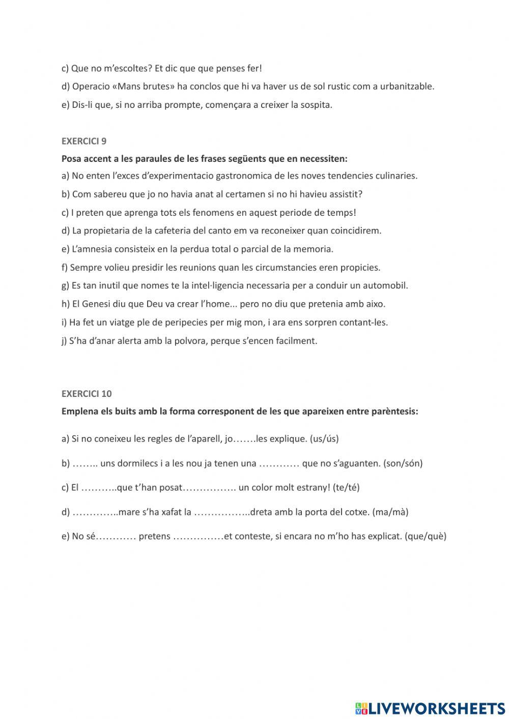 Prova objectiva accentuació