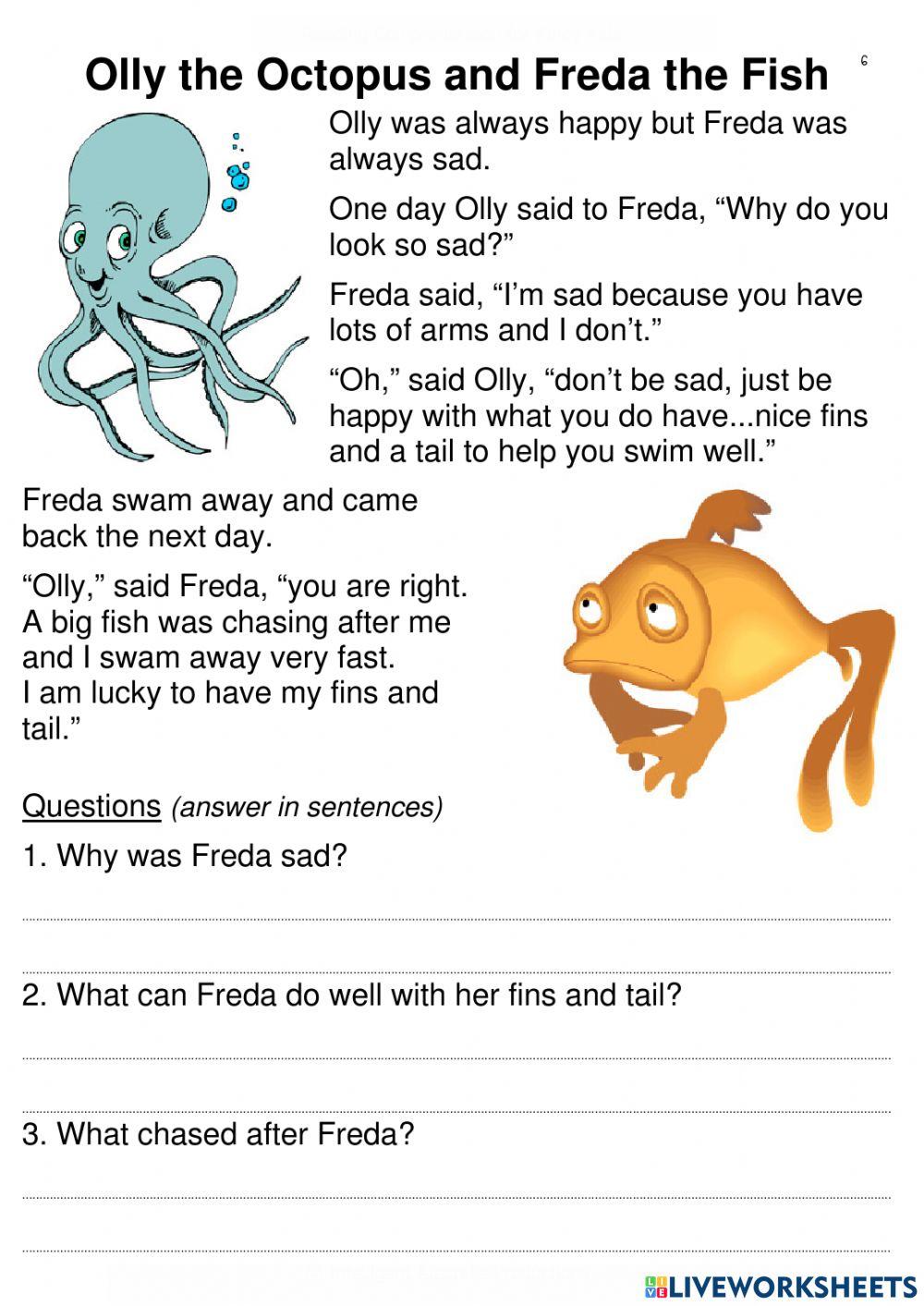 Olly the octopus and Freda the fish