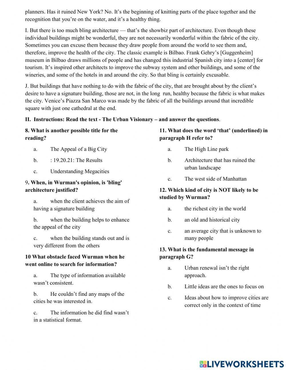 Grade 9 Reading Exam