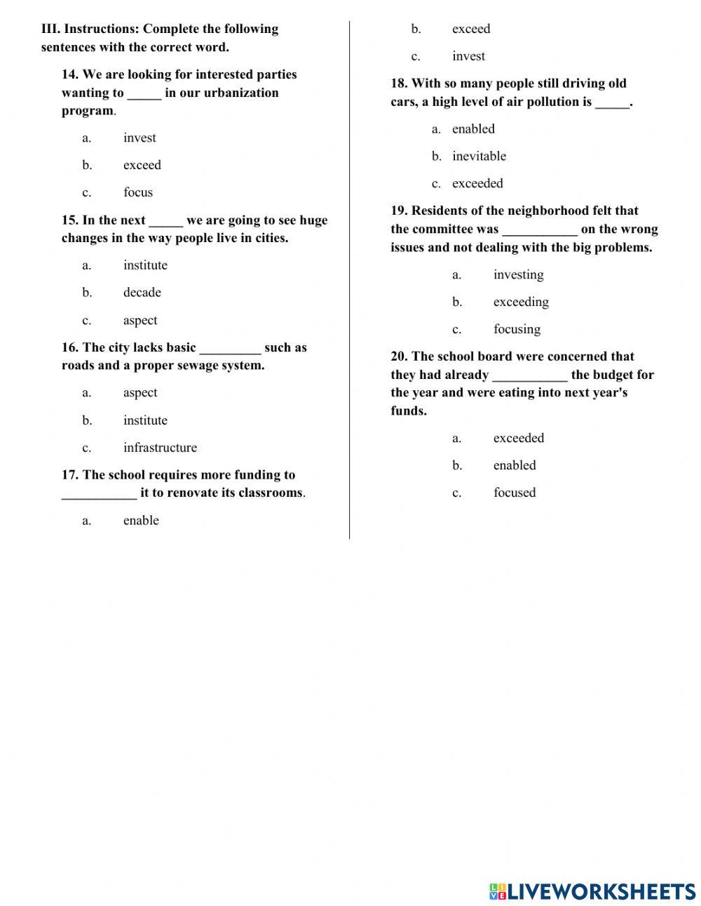 Grade 9 Reading Exam