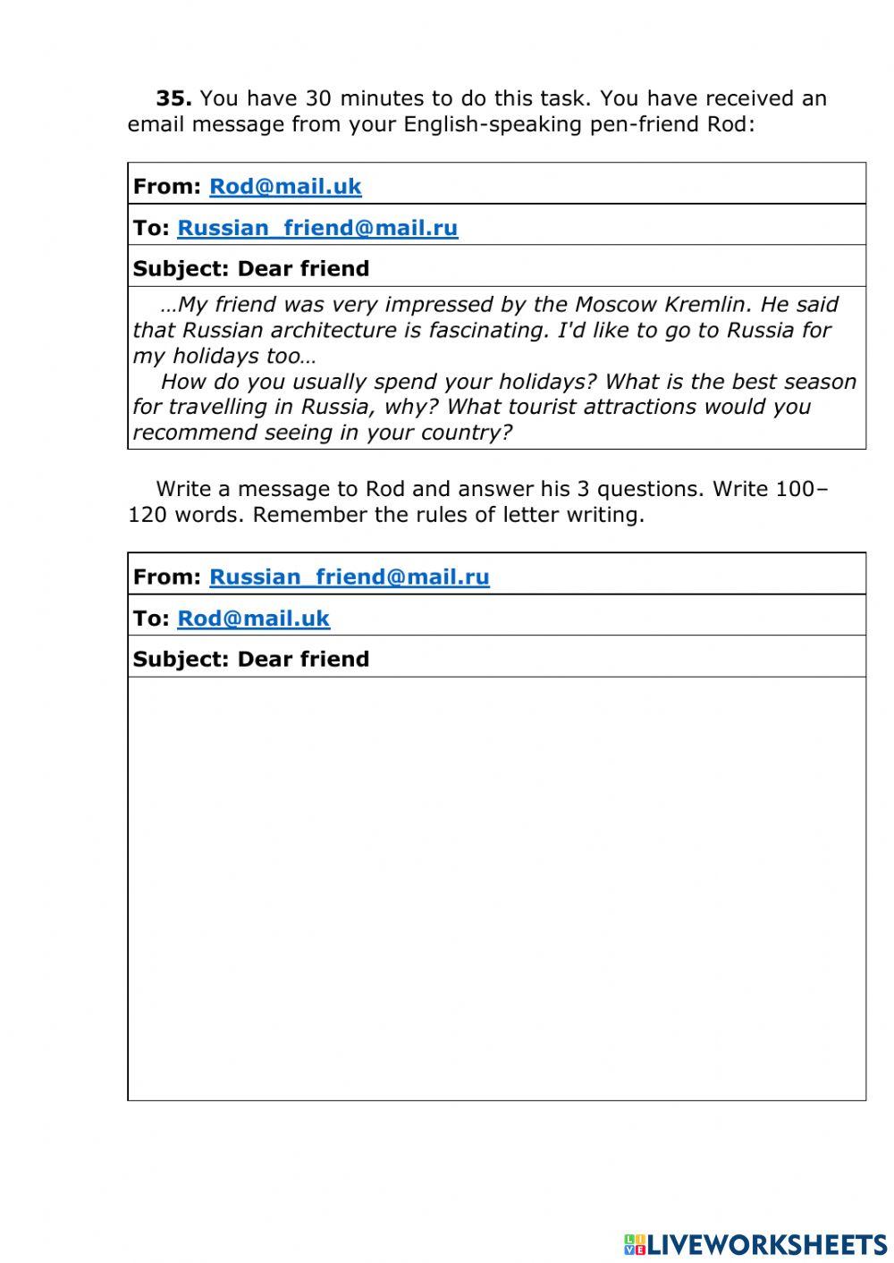 Mock ОГЭ (Dec 17). Writing