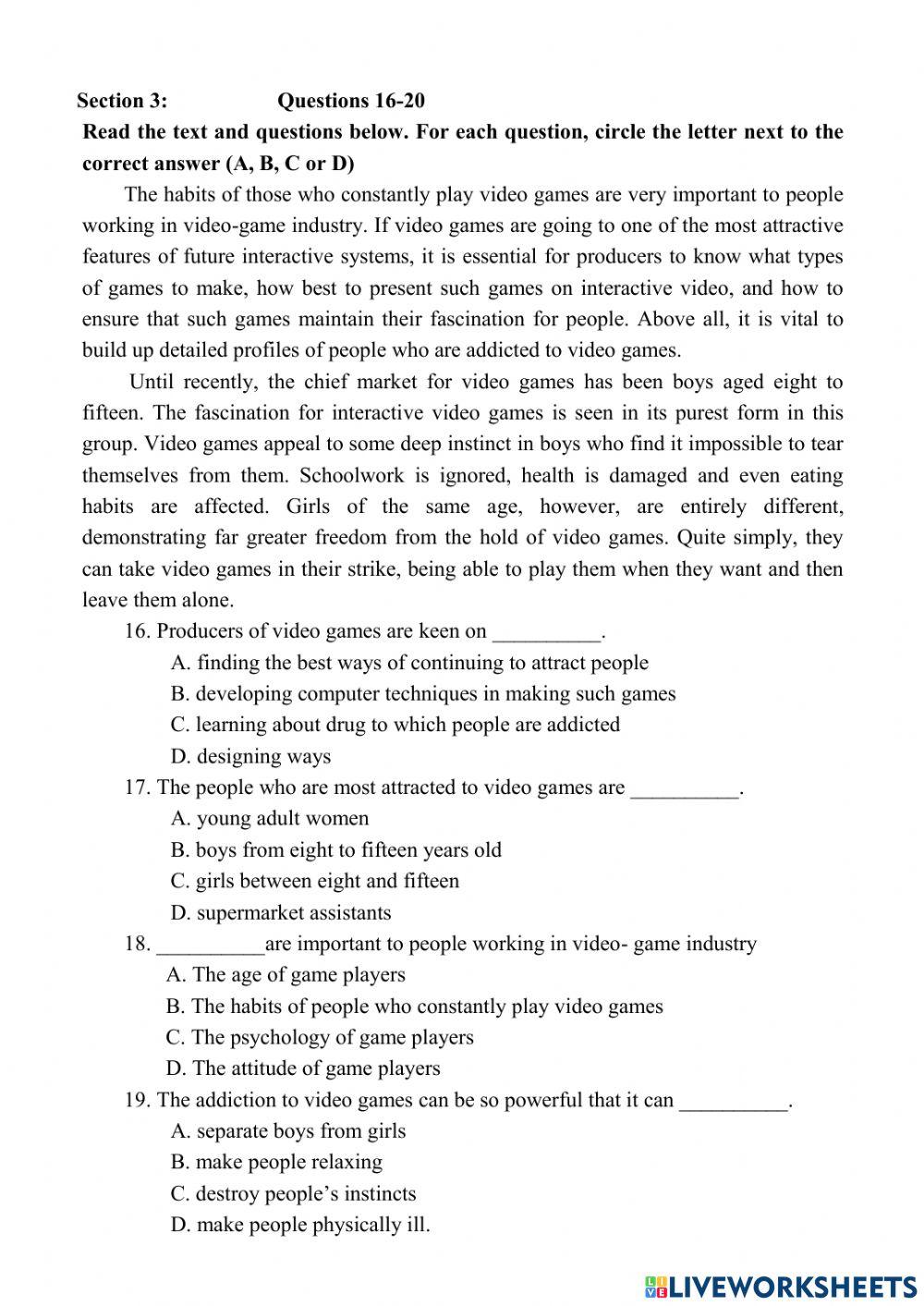 B1 Test Reading And Writing Online Exercise For Live Worksheets b1-test-reading-and-writing-online-exercise-for-live-worksheets