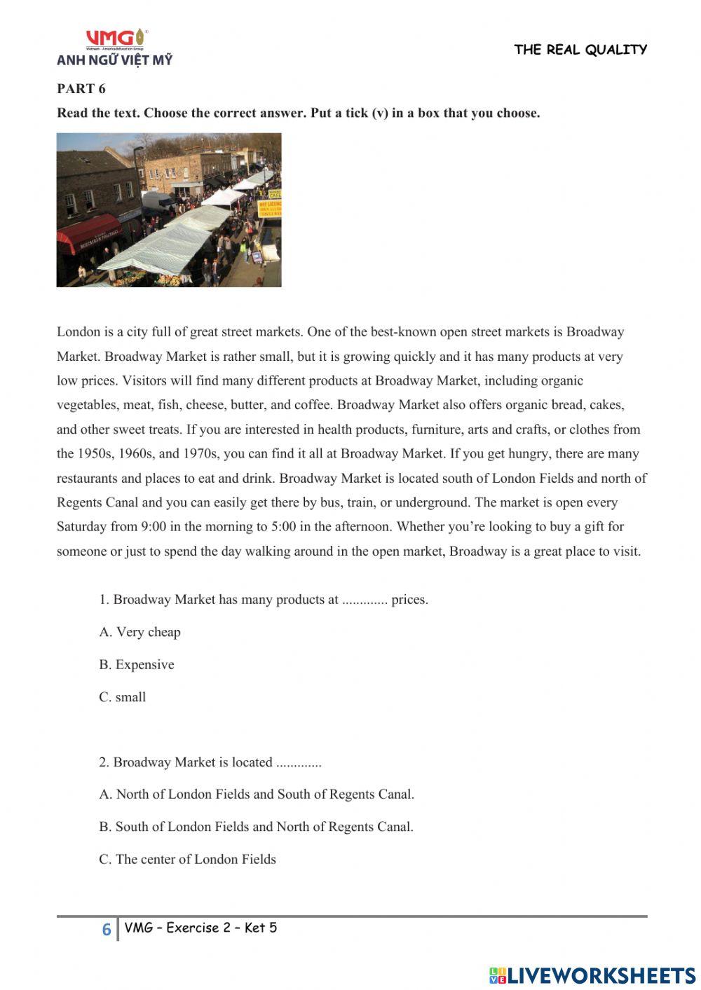 Ket 5 - Online Practice - Test 2