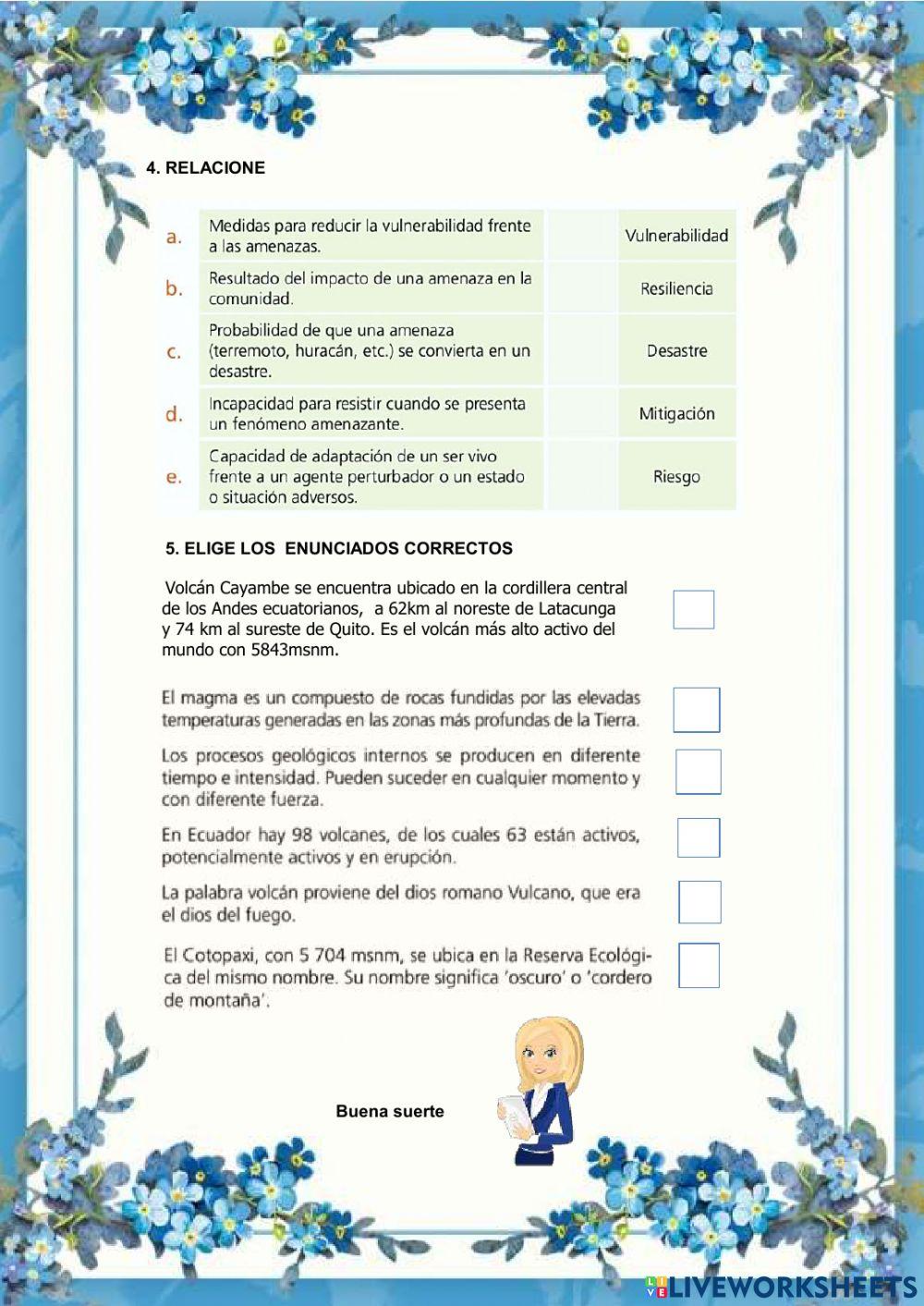 Evaluacion de ciencias naturales