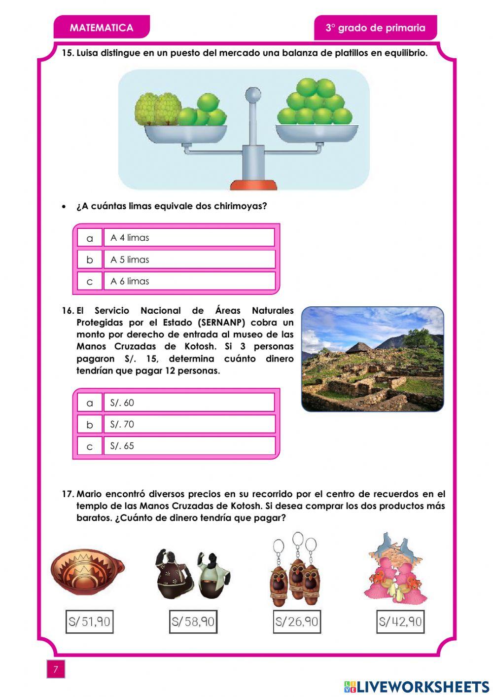 Evalueción Matemática