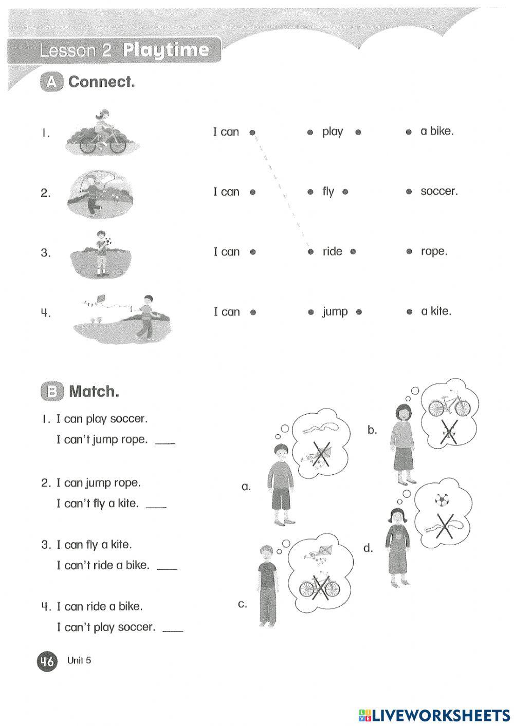 Everybody up 1 unit 5 lesson 2 online exercise for | Live Worksheets