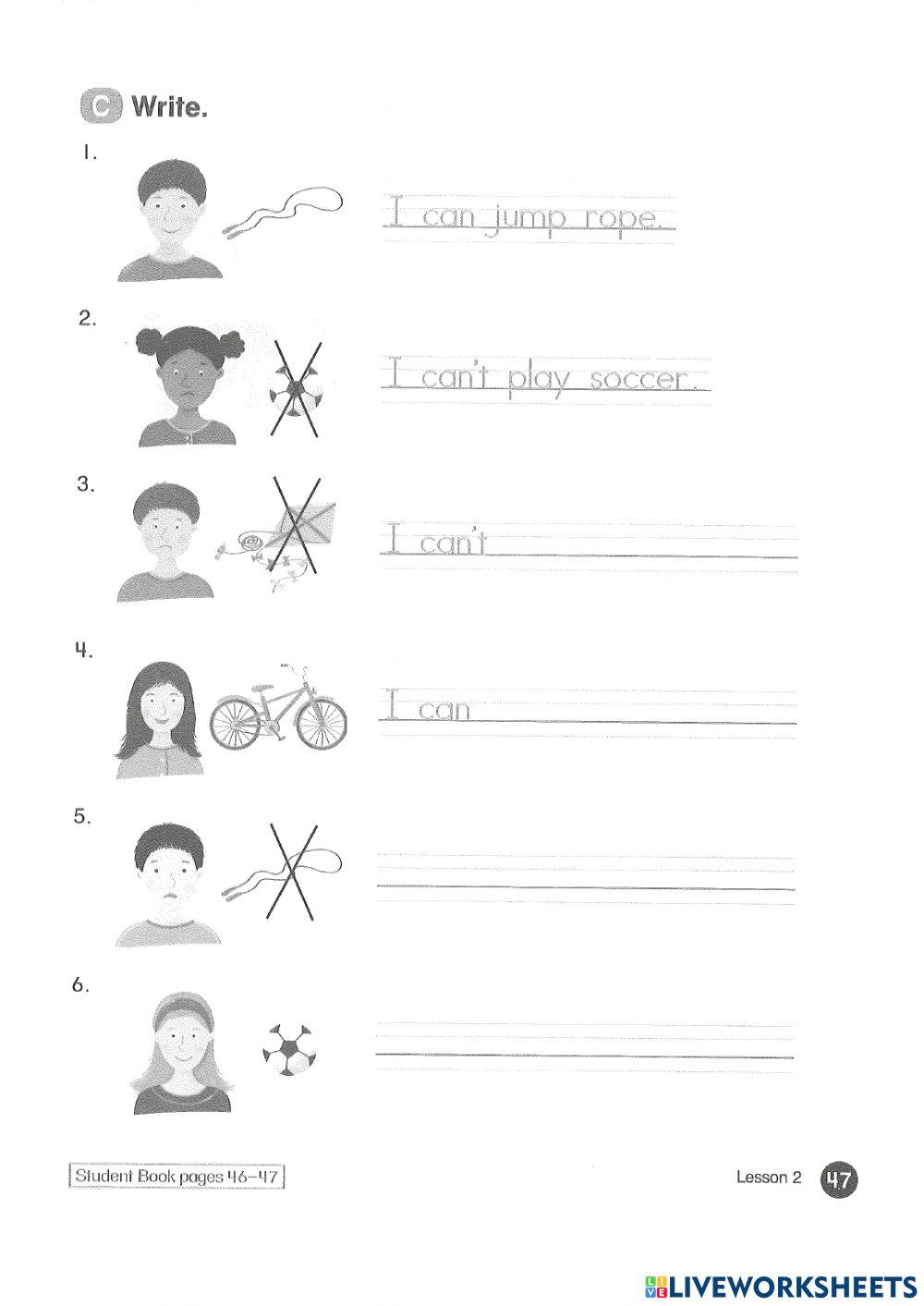 Everybody up 1 unit 5 lesson 2 online exercise for | Live Worksheets
