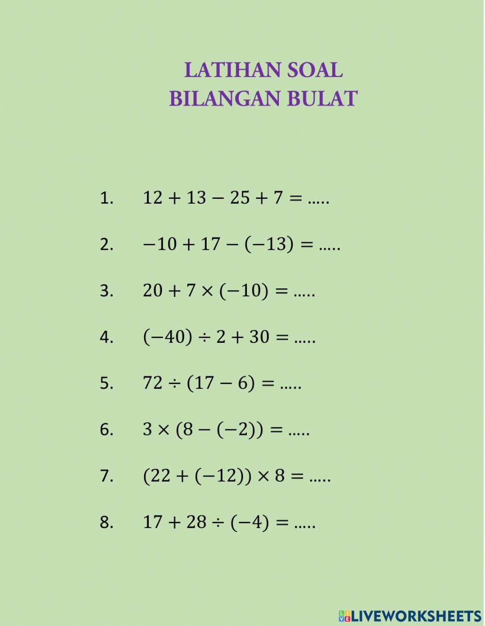Bilangan bulat