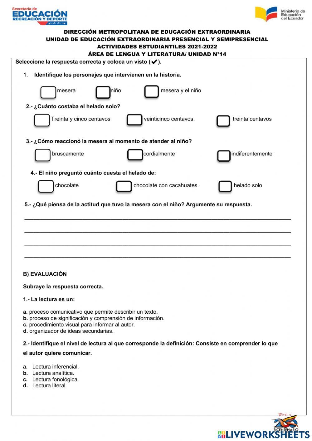 14.Niveles de lectura