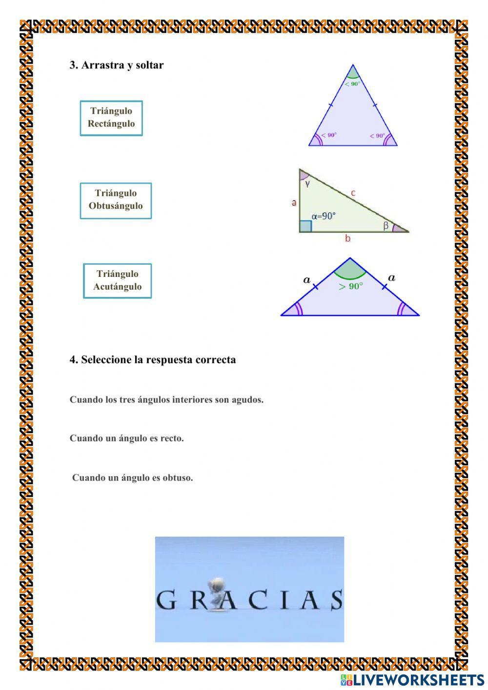 Clasificación del triángulo por sus lados y ángulos