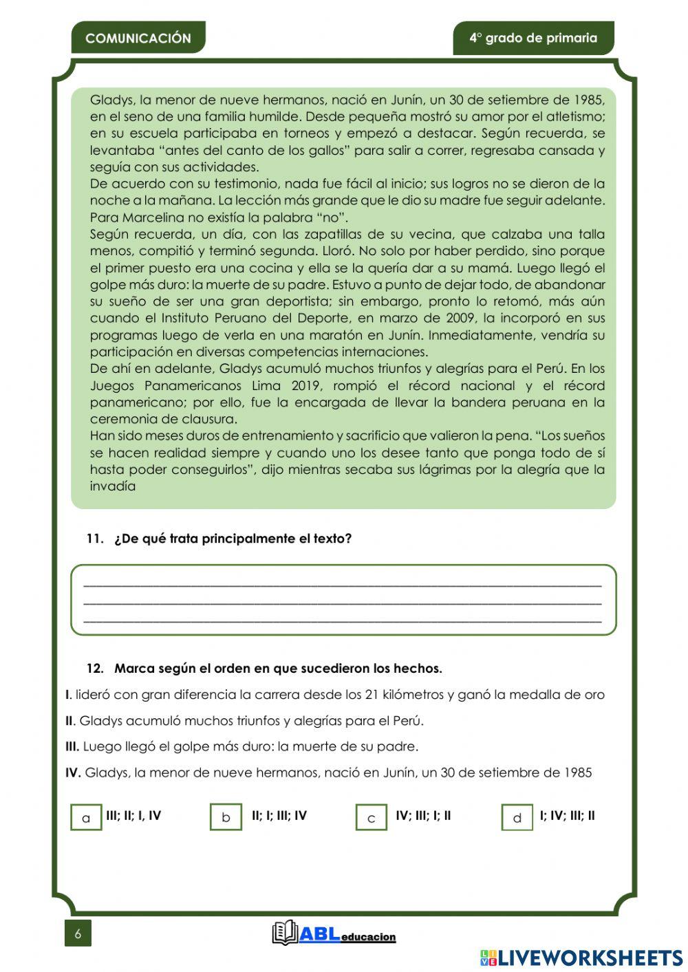 Examen de comunicación