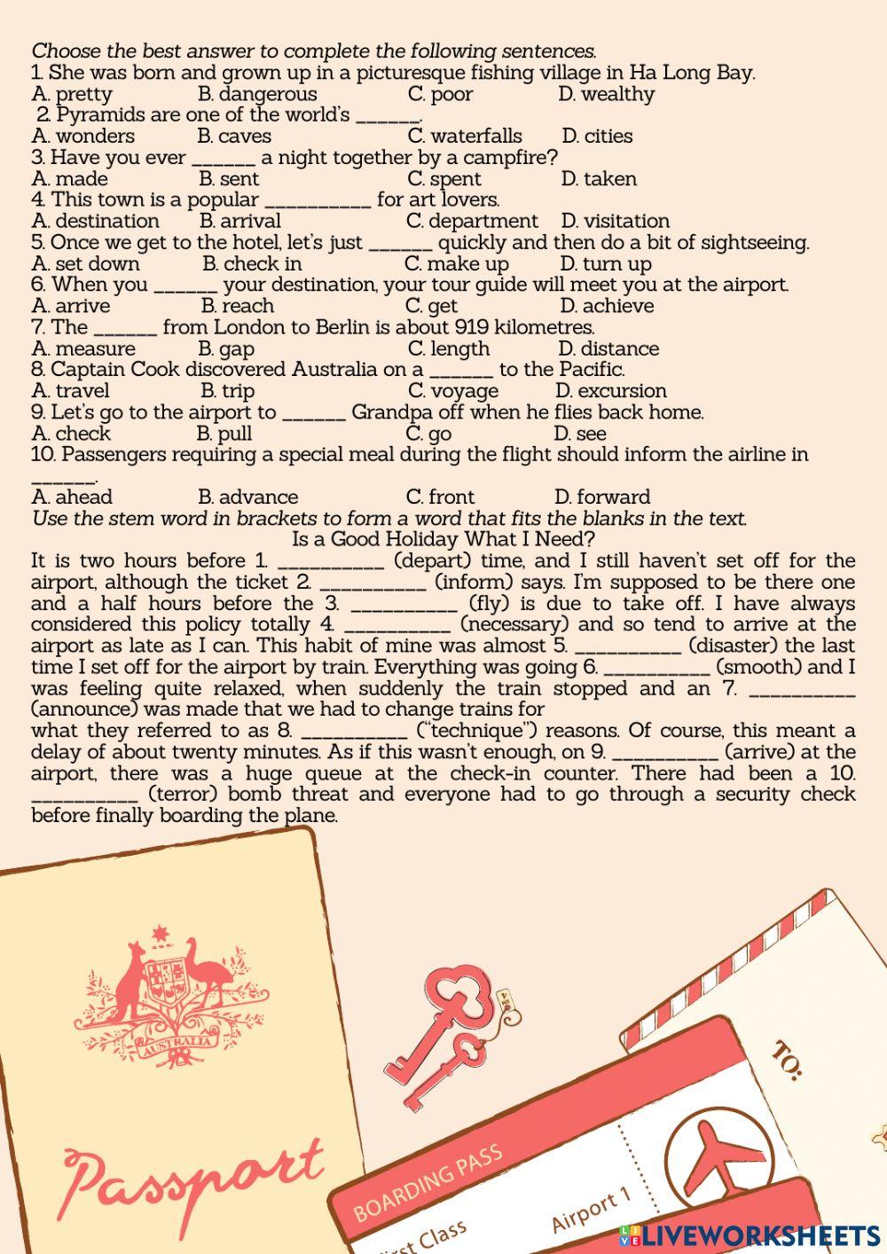 Unit 6: More Exercises on Vocabulary