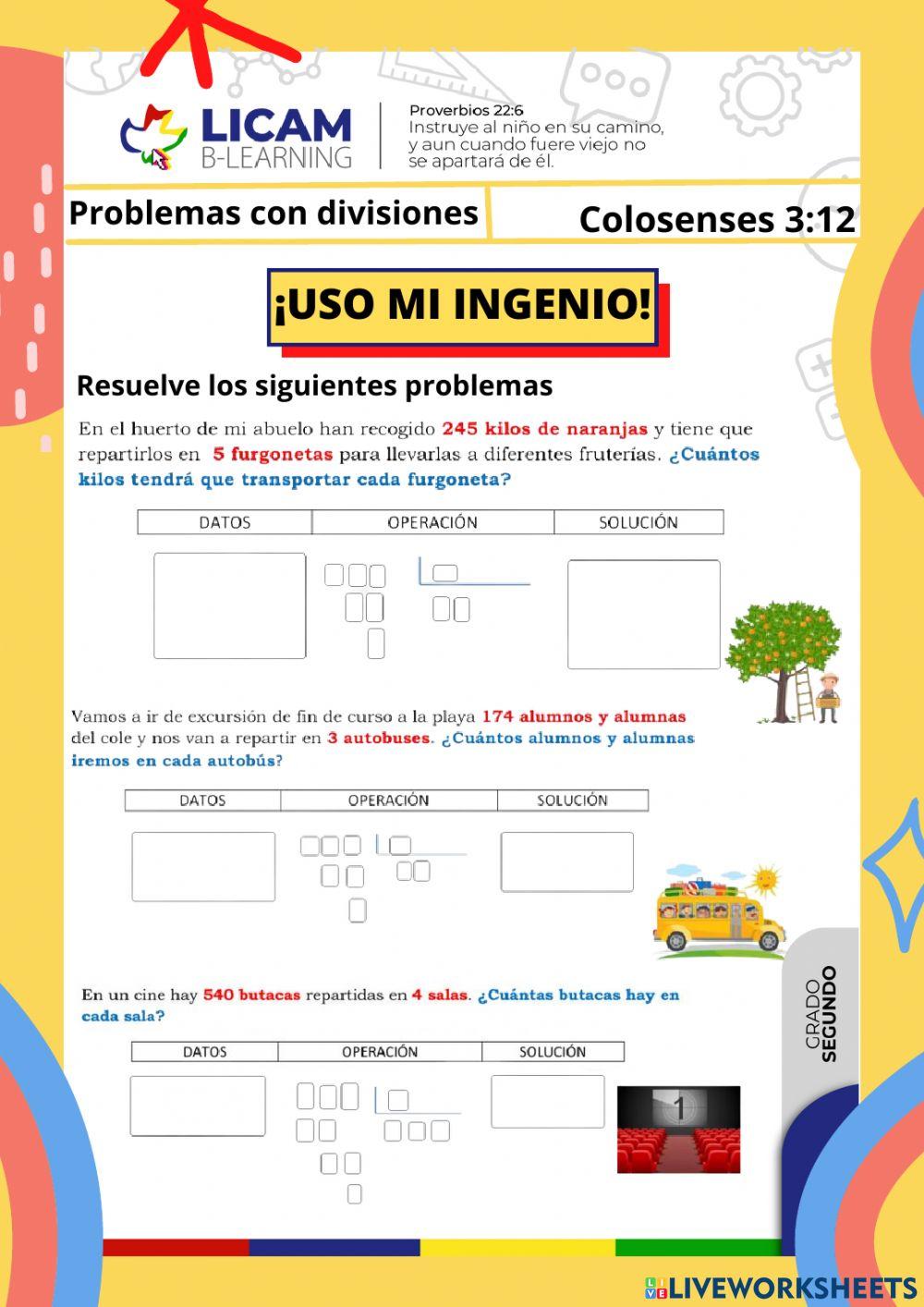 Problemas con divisiones