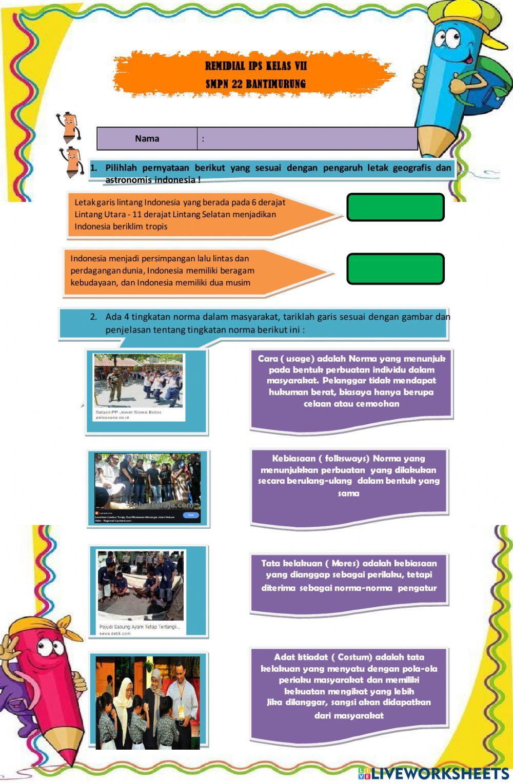 Remidial IPS kelas VII