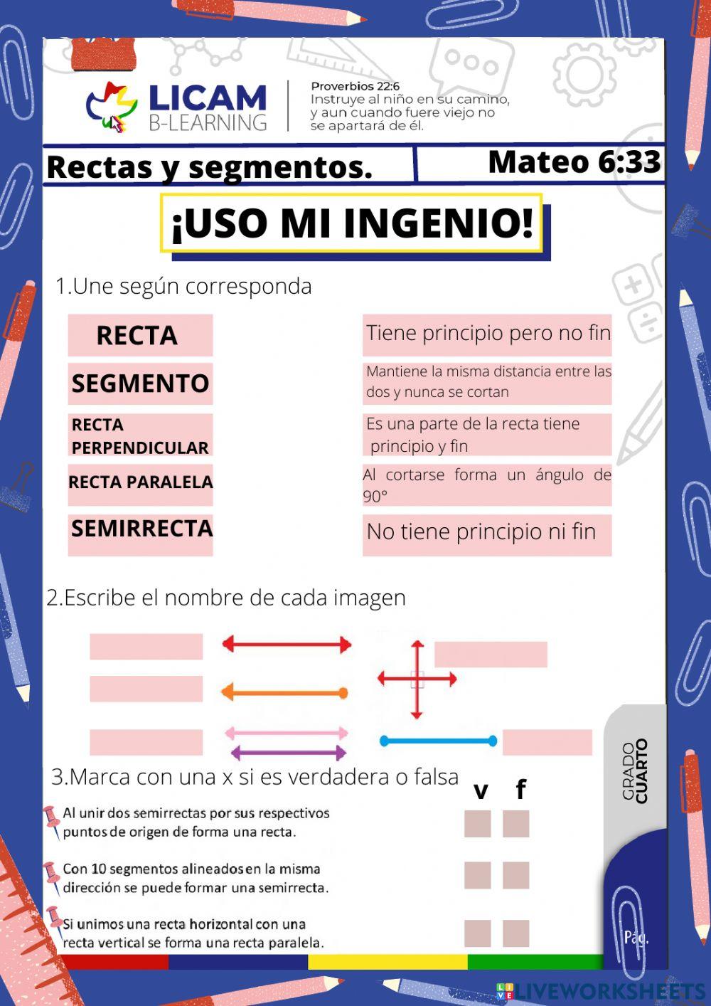 Rectas y segmentos