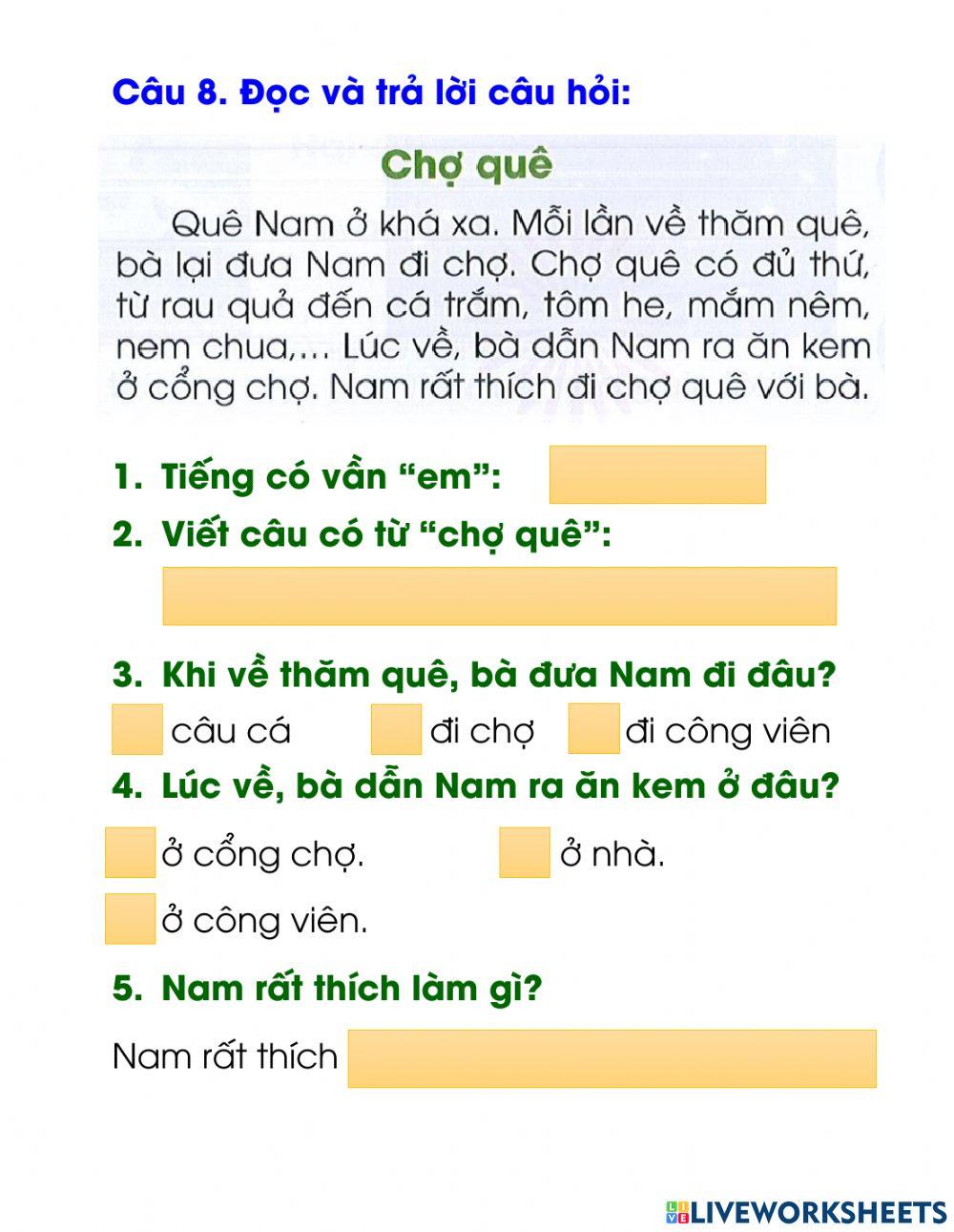 Ôn tập cuối tuần 13