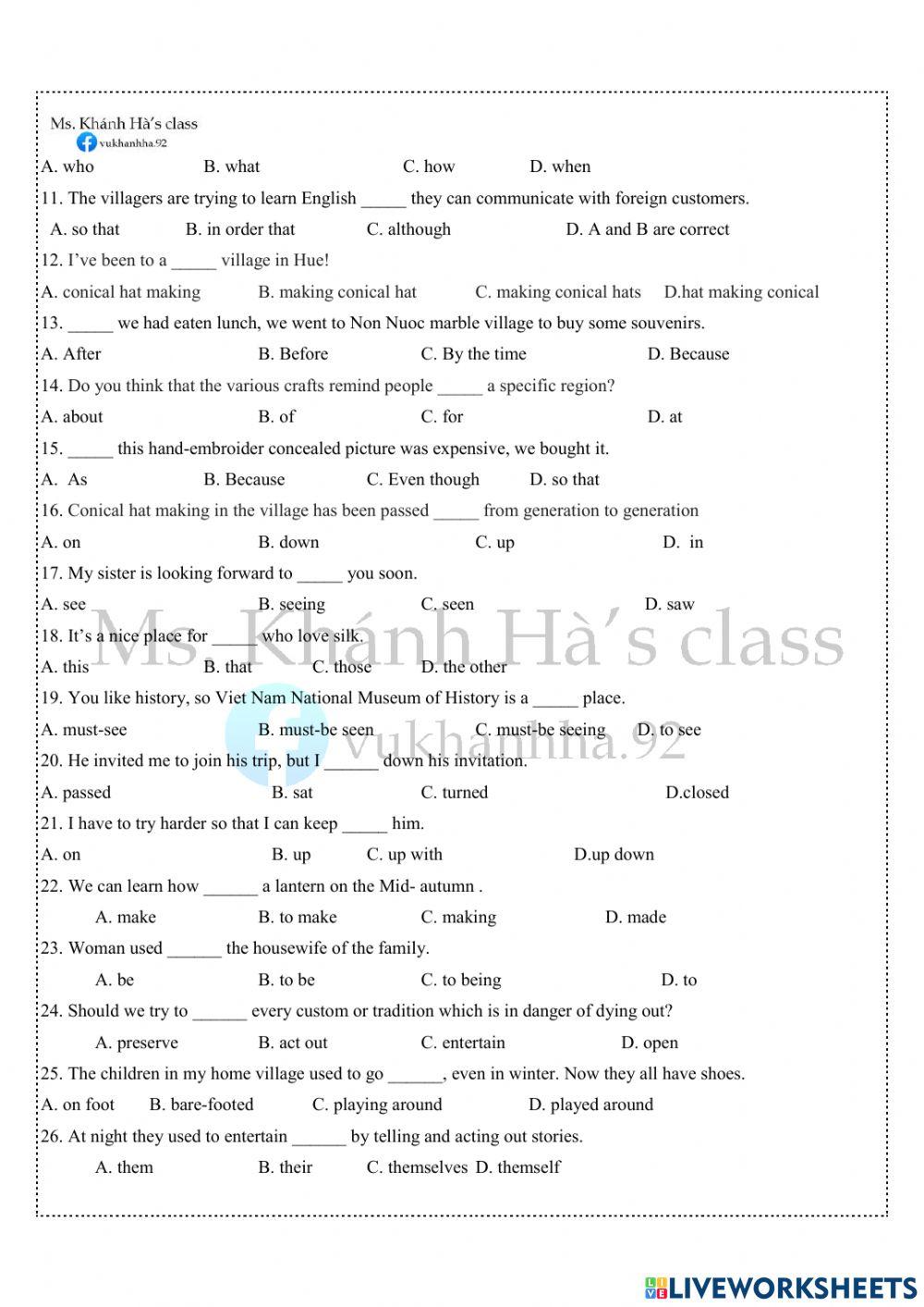 Grade 9 - First semester Test 4