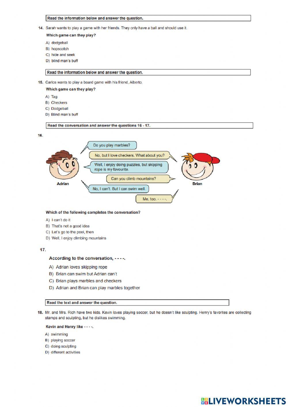 5. sınıf 3. ünite Beceri Temelli 20Test