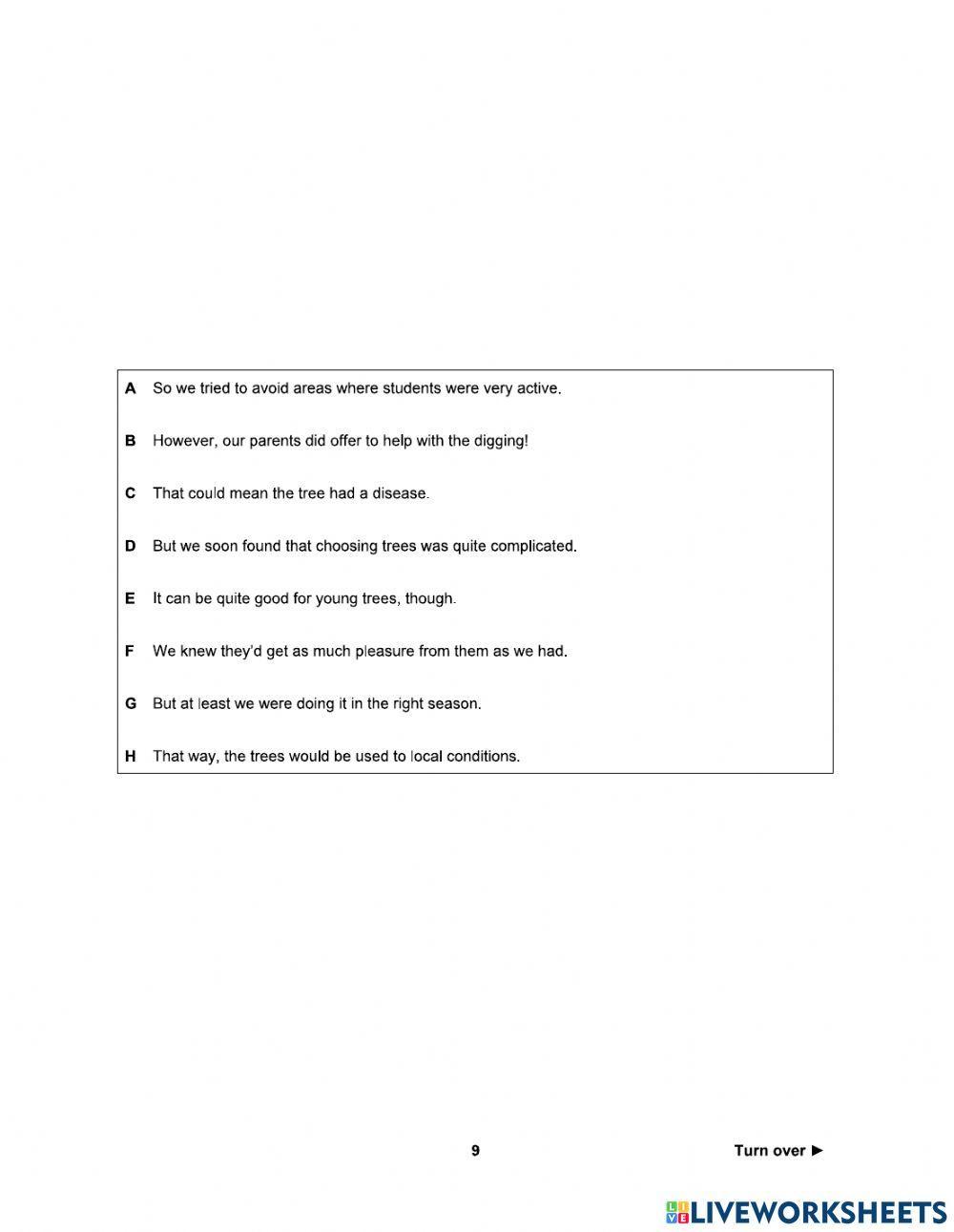 B1 Preliminary Schools 2020 sample tests Reading 45'