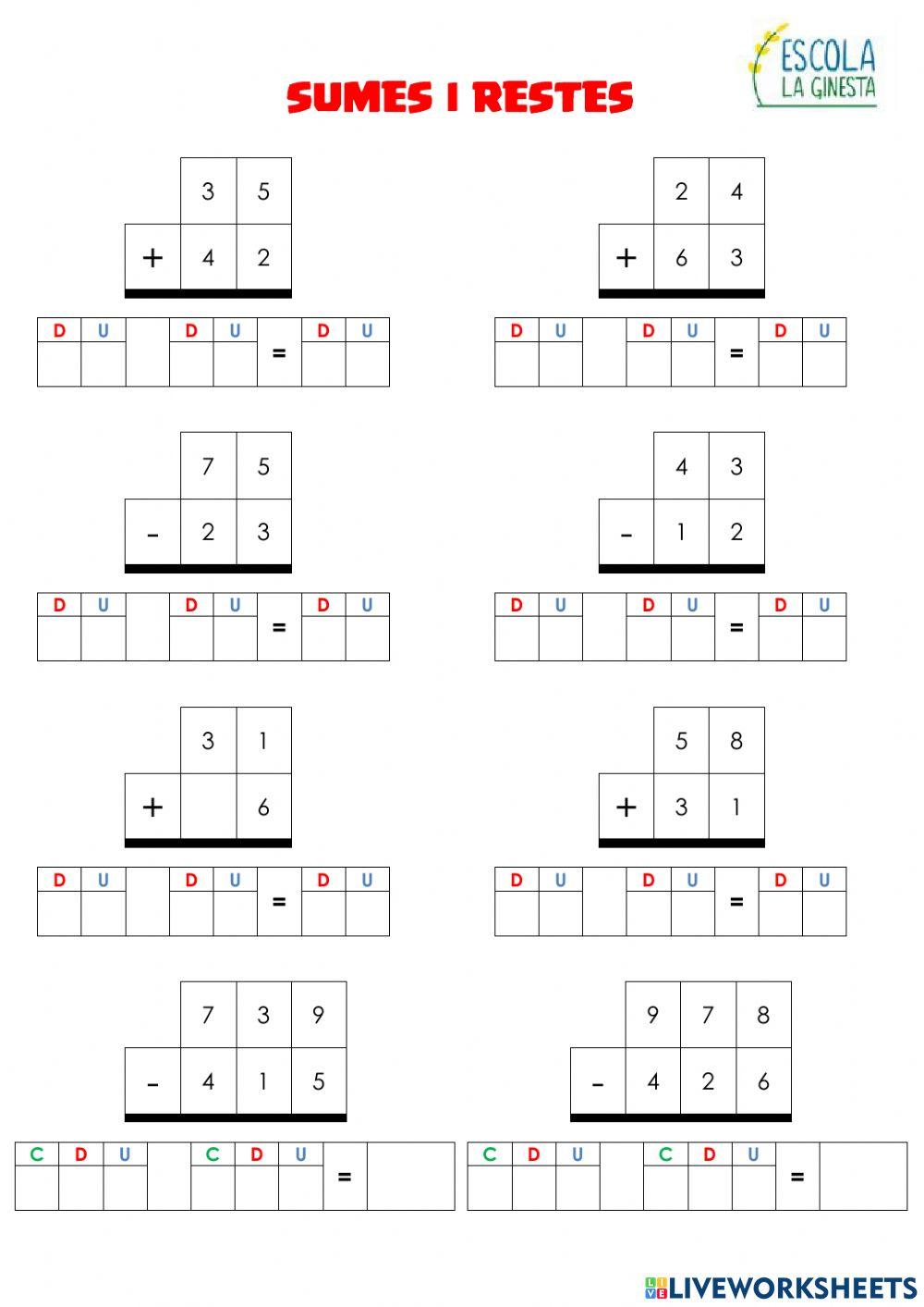 Operacions de vertical a hortizontal