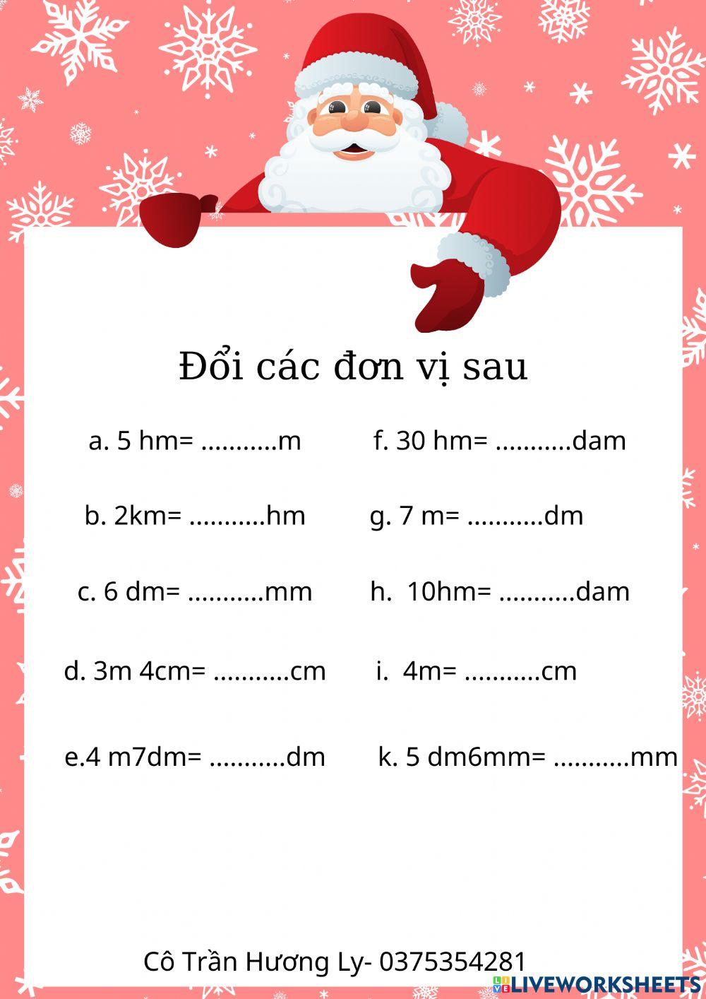 Toán đổi đơn vị