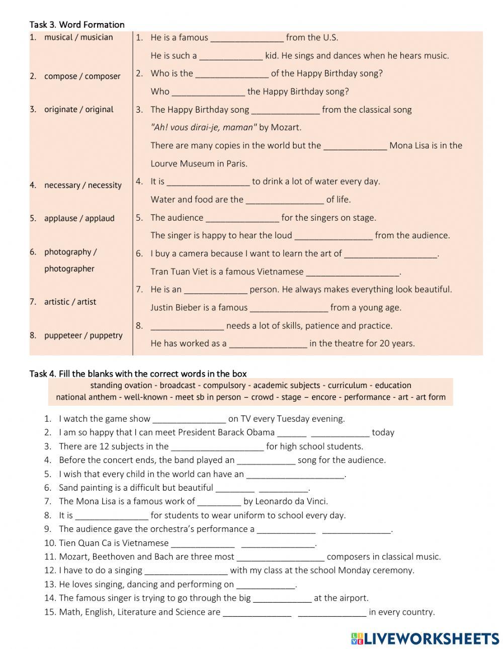 SGK7-Unit 4-Bài tập dạng đúng của từ