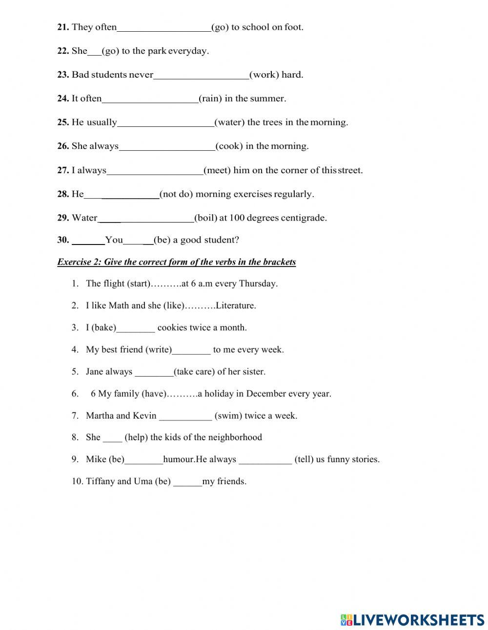 Simple present for beginners