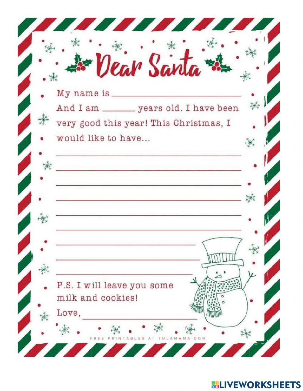 A letter to Santa