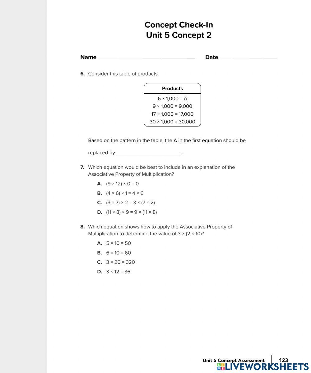 Multiplication properties