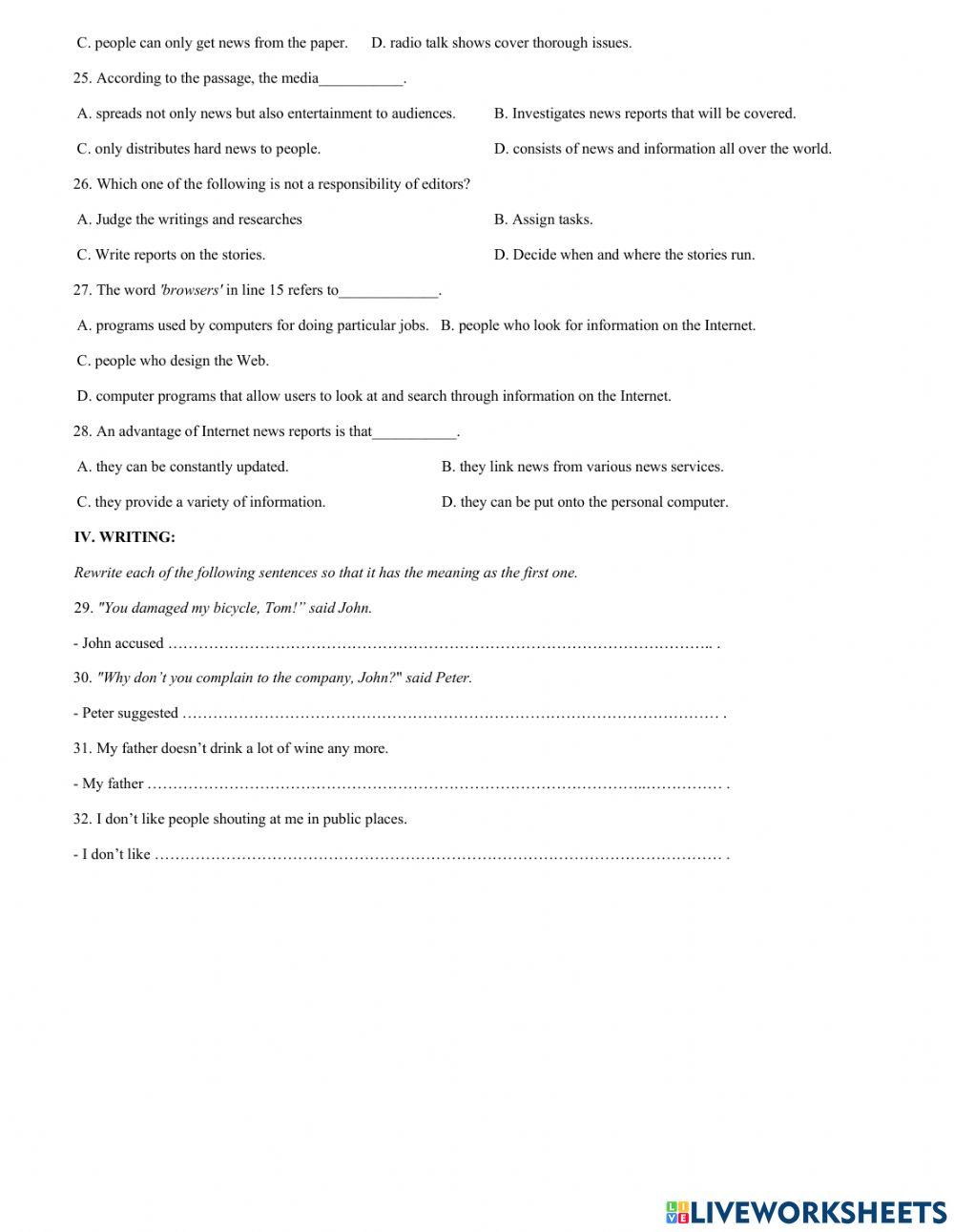 G10-mock test 2 - hk1