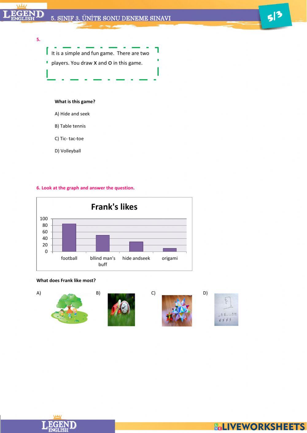 5th Grade Legend Beceri Temelli 10 Soru