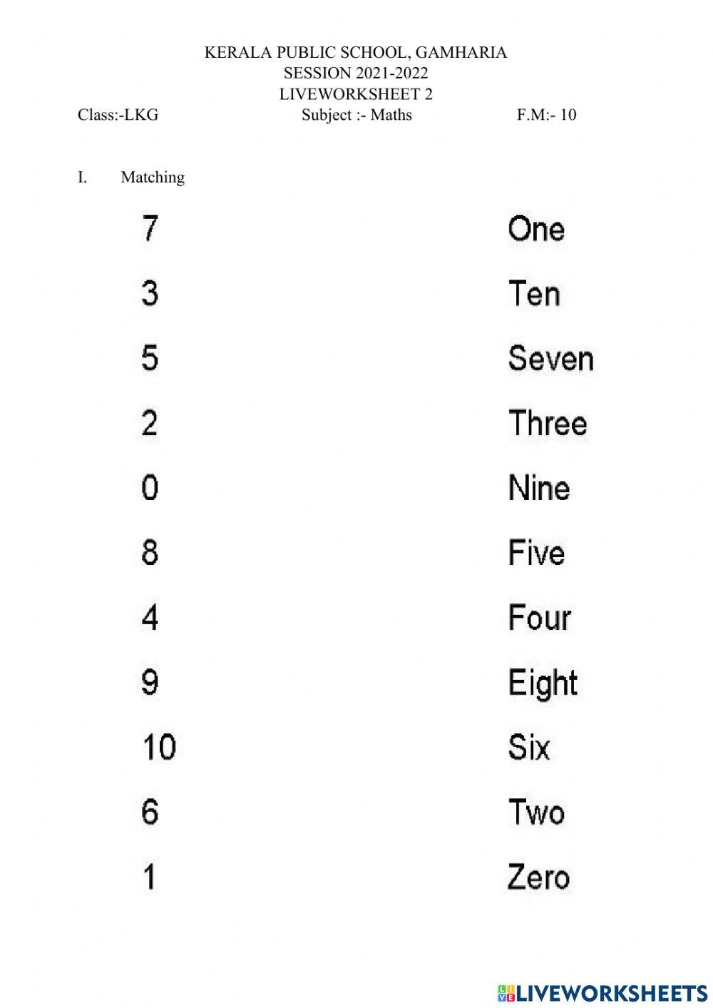 Maths liveworksheet online exercise for live worksheets