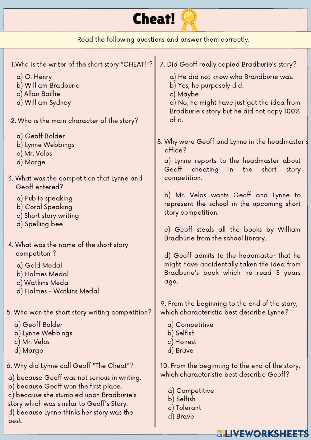 Short Story -Cheat!-