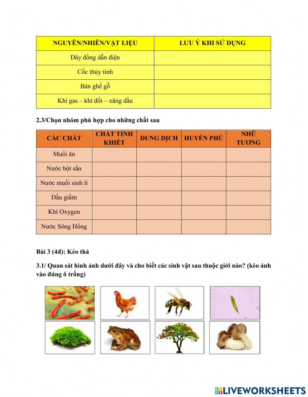 Đề thi chính thức cuối kì 1 KHTN6