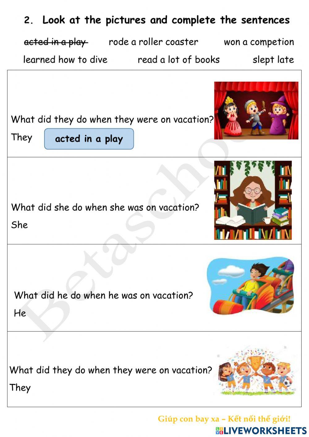 Topic Vacation - 3A