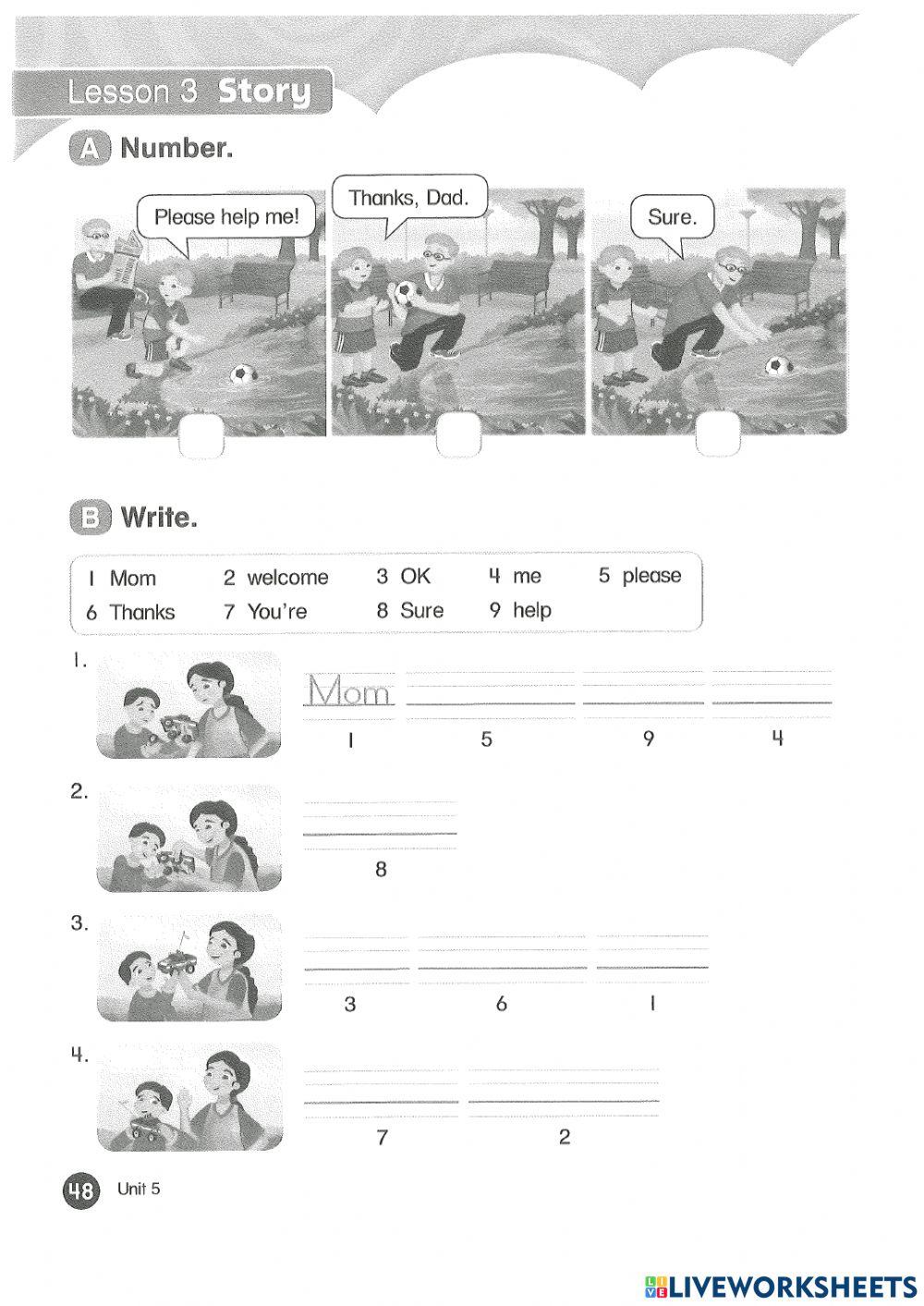 Everybody up 1 unit 5 lesson 2 online exercise for | Live Worksheets