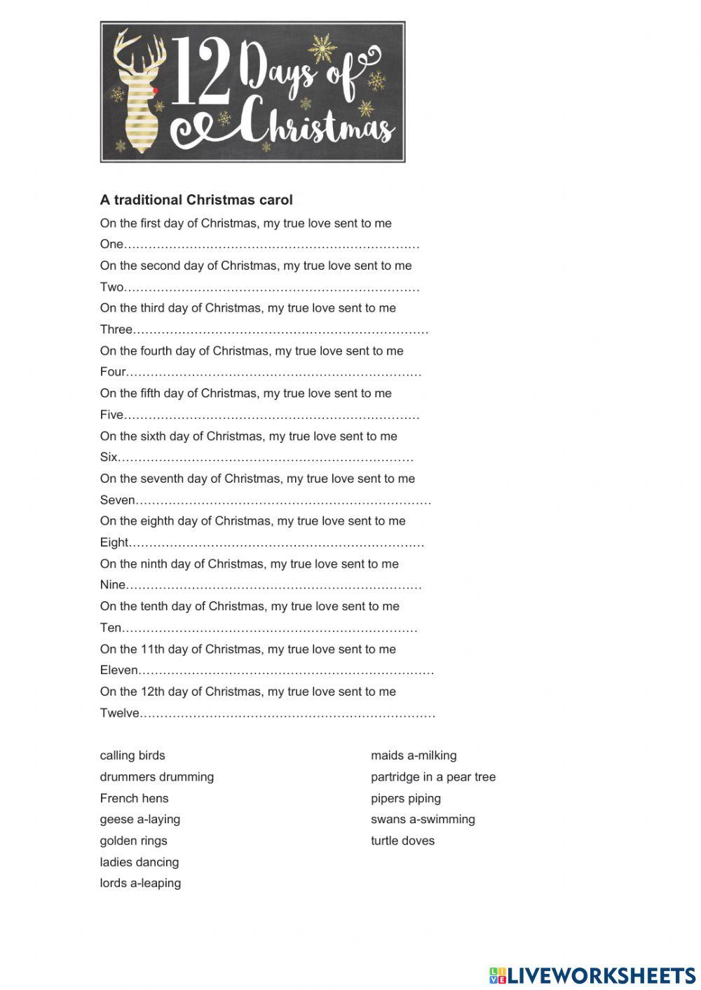 The Twelve Days of Christmas