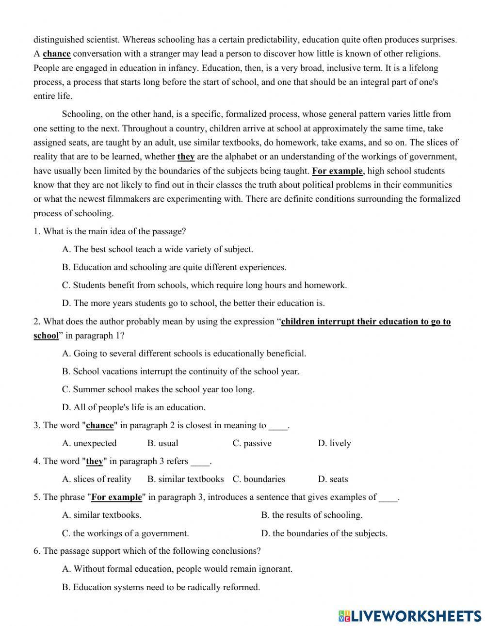 Unit 10. lifelong learning  part 2: reading