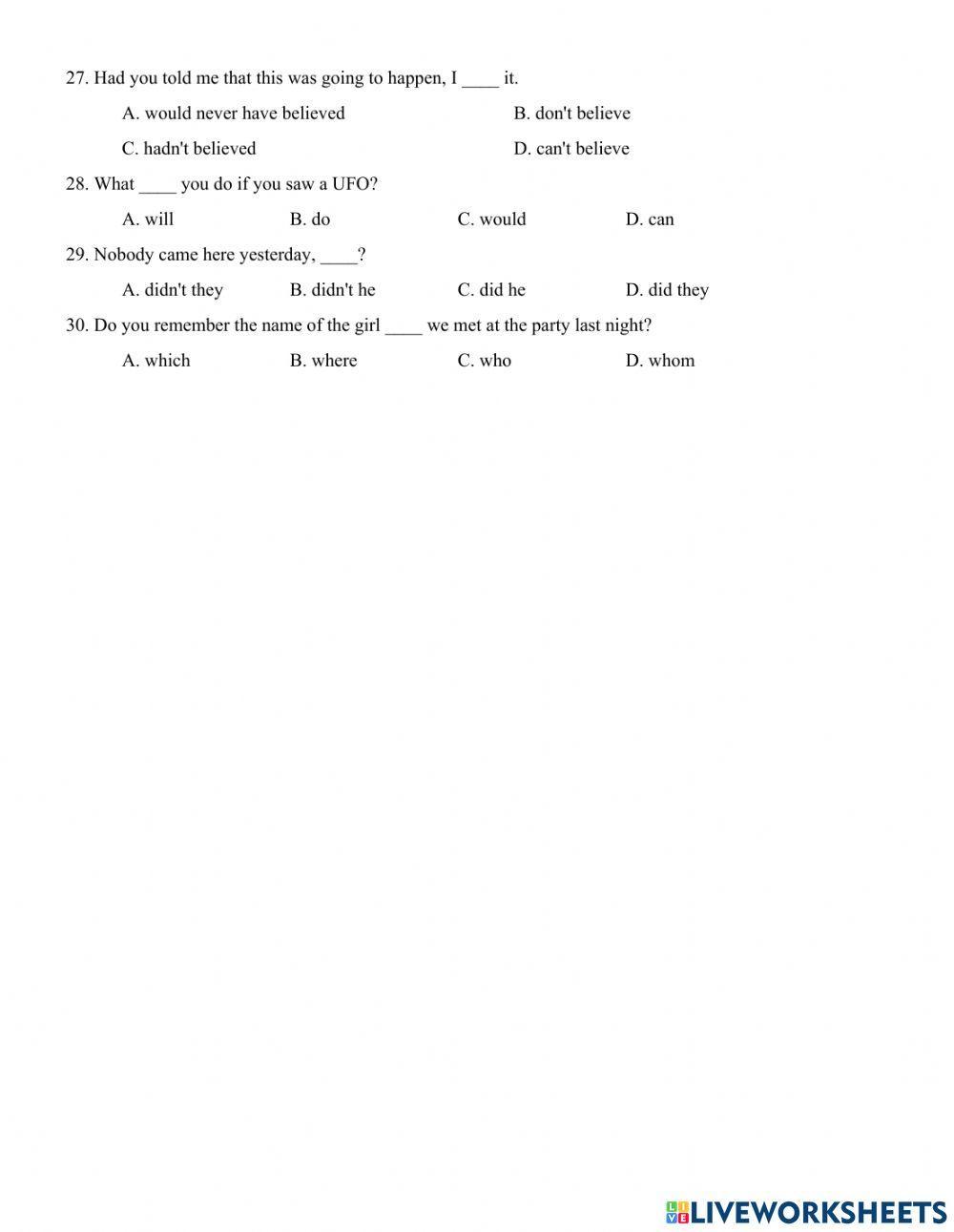 Unit 10. lifelong learning  part 2: vocabulary and grammar