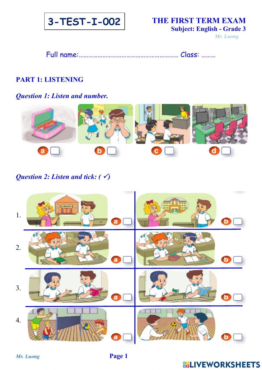 Tieng Anh lop 3 1st test 02