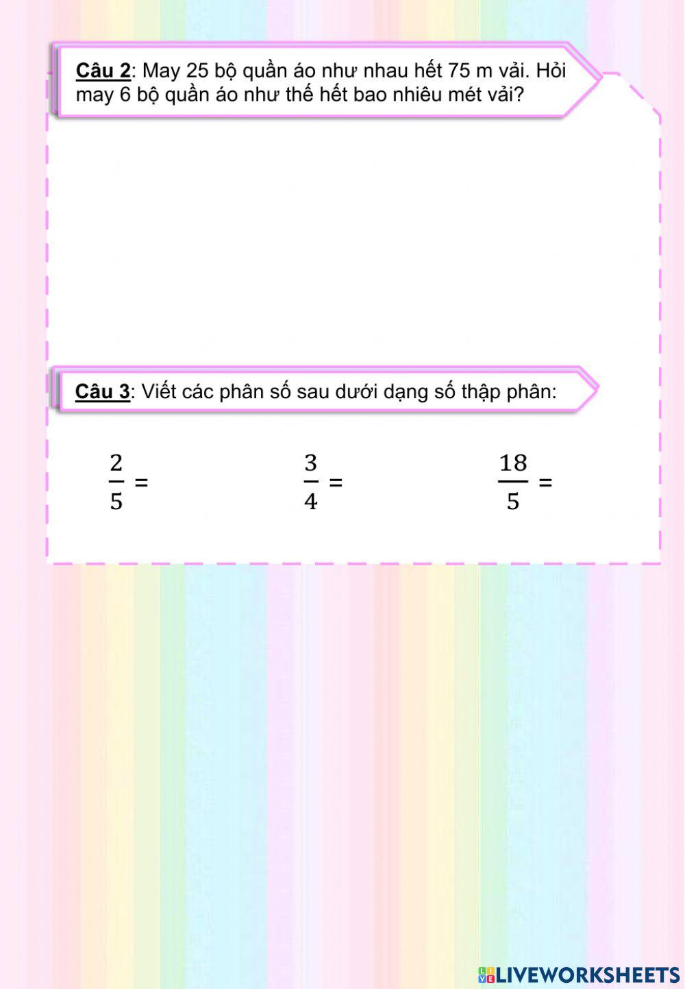 Toán 5 - Chia 1 STN cho 1 STN mà thương tìm được là 1 STP