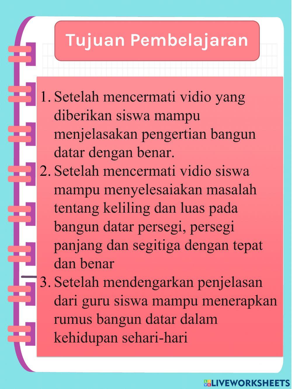 LKPD Luas dan Keliling Bangun Datar